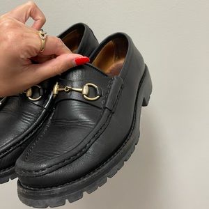 Gucci lug sole loafers